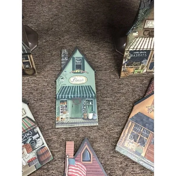 Set of 6 Wooden Main Street Stores - Picture 5 of 6